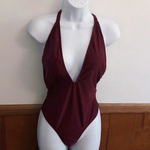 Sexy Cranberry Swim Suit NWOT